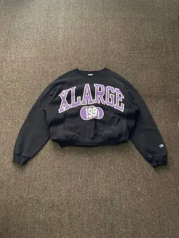 Champion x XLARGE 리버스 위브 자수 로고 블랙 XL