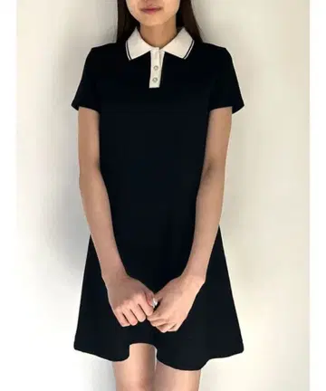 calnamur 백 오픈 폴로 원피스