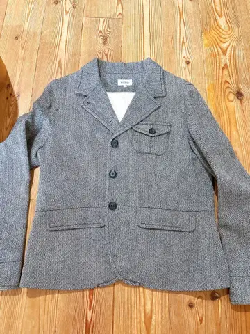 그레이 헤링본 테일러드 자켓