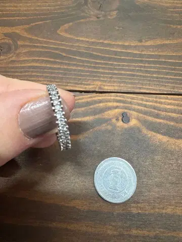 실버 이터니티 반지 다이아몬드풍