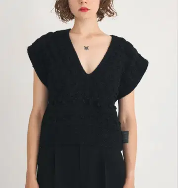 crinkle crinkle crinkle 핸드 니트 니트 베스트