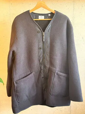 UNIQLO x Engineered Garments 블랙 플리스 자켓