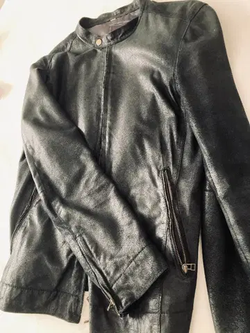 존 불 미기모 블랙 시프 레더 자켓