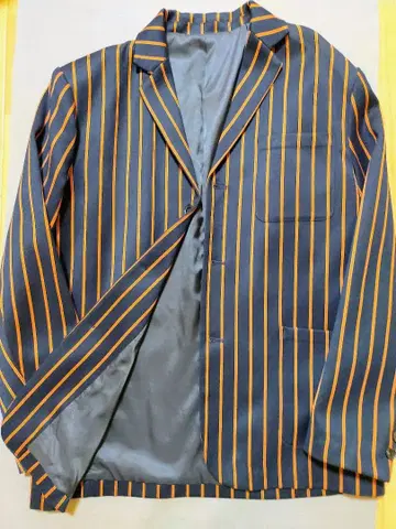 네이비 오렌지 스트라이프 캐주얼 수트 자켓 L 사이즈