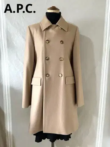 [ 새상품급 ] A.P.C. 프랑스제 더블 브레스트 코트 카멜