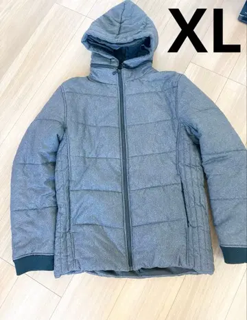 Semantic design 남성용 그레이 후드 다운 자켓 XL