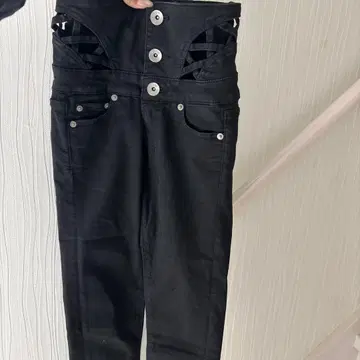 GYDA 블랙 하이웨스트 스키니 팬츠