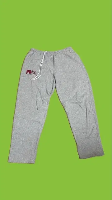 그레이 스웨트 팬츠 로고 포함