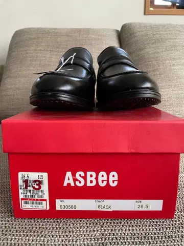 ASBEE 블랙 로퍼 26.5cm U.P.레노마 남성용