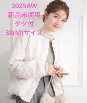 [ 미사용 새상품 택 포함 ] 쿠튀르 브로치 퀼팅 자켓