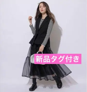 [택 포함 새상품] Apuweiser-riche 허리 쉐이프 베스트