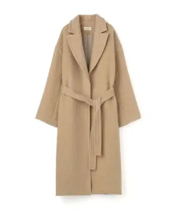 DES PRES 울 알파카 모헤어 샤기 벨티드 코트