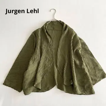 새상품급 요건 레일 가디건 실크 카키 변형