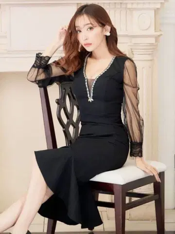 [눈에 띄는 흠집/얼룩 없음] jewels 미디엄 머메이드 드레스