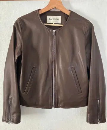 Ray BEAMS 라무 가죽 자켓 브라운 사이즈 M