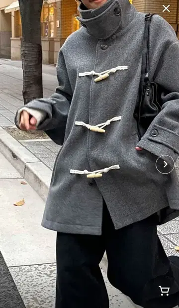 El mar 더플 하프 코트 그레이