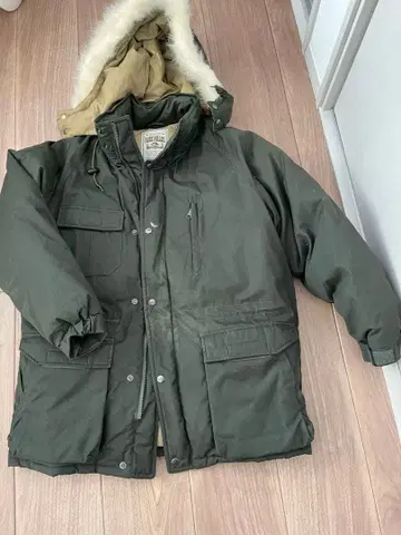 PARK MILLER 마운틴 다운 자켓 80s 퍼 포함 카키