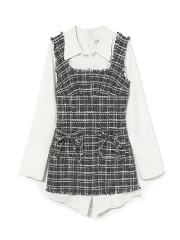 bubbles 레이어드 트위드 원피스