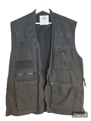 블랙 밀리터리 베스트 다기능 포켓 부착