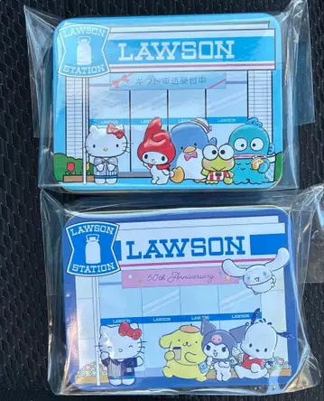 LAWSON 50주년 기념 밀크 초콜릿 캔 산리오 2종 세트