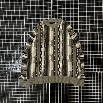 archive retro 3D knit brown