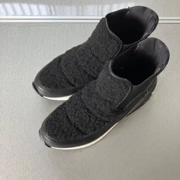 보아 소재 슬립온 부츠 블랙 23cm