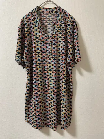 24시간 이내 발송 기하학 패턴 반팔 풀오버 M 1-101