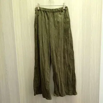 어반 리서치 와이드 팬츠 가우초 팬츠 허리밴딩 카키 프리