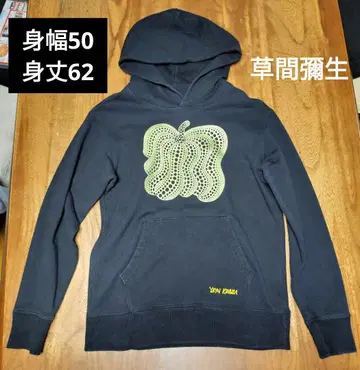 중고 쿠사마 야요이 유니클로 후드티 블랙 호박 S 사이즈