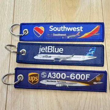 사우스웨스트 제트블루 UPS 플라이트 택 키링 3개