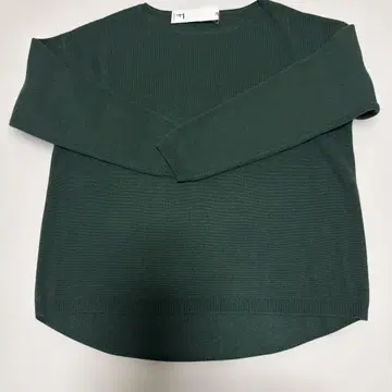 다크 그린 면 니트 스웨터 프리 사이즈