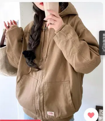 후드 부착 블루종 자켓 M 사이즈