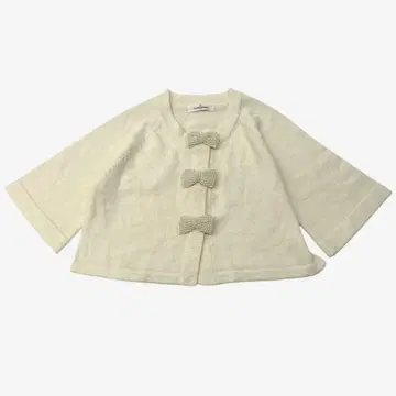 GALLERY VISCONTI 7부 소매 리본 니트 가디건 2758