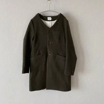 [ 새상품급 ] 울 노카라 하프 코트