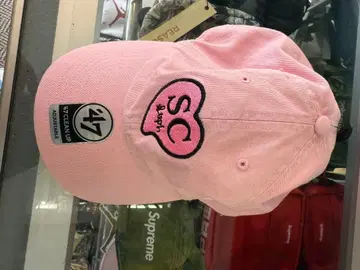 47 SC 로고 자수 핑크 캡