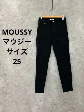 MOUSSY 마우지 블랙 스키니 데님 하이웨스트