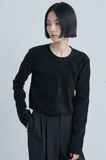 택 포함 새상품 짧은 기장 몰드 U넥 풀오버