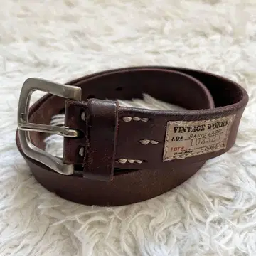 고품질 빈티지 웍스 가죽 벨트 브라운 DH5649 108523