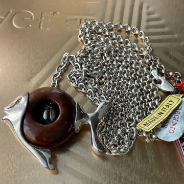 앤티크 롱 목걸이 이탈리아 실버 각인 있음 체인 빈티지