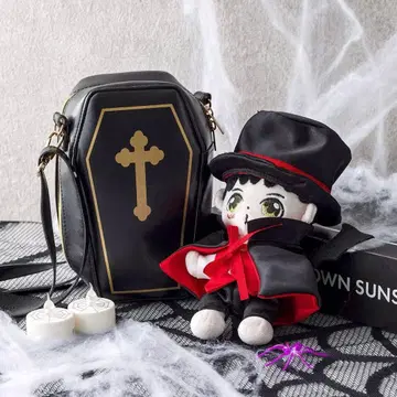 3coins 쓰리코인즈 최애 인형 파우치 관 블랙