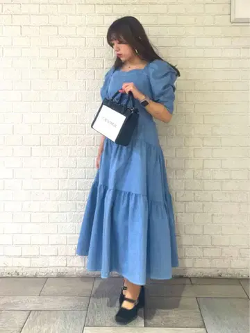 calnamur 웨스쉐이프 데님 원피스