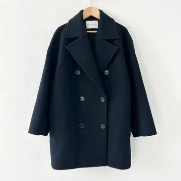 새상품급 UNITED ARROWS 멜톤 P 코트 블랙 36