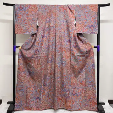 코몬 당화 당초 사라사 무늬 그라데이션 봉황 기모노 040k