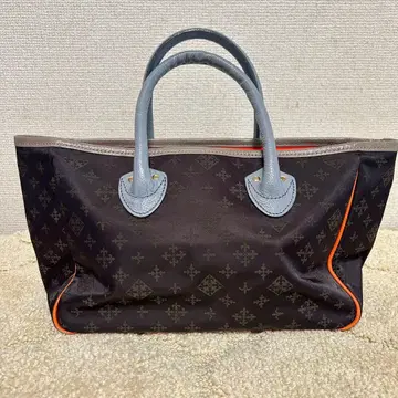 새상품급 러셋 희귀 미니 토트백 컴팩트 가죽 나일론 모노그램