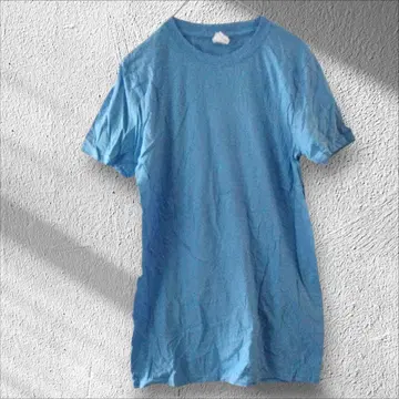 1점 한정 GILDAN 파랑 반팔 티셔츠 소프트 스타일 상의 블루