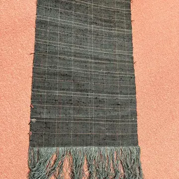 자잔자 직물 또는 이헤에 직물 옷감 암록색으로 변하는 격자