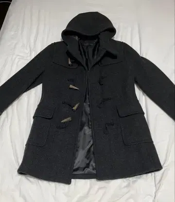 새상품급 에스트네이션 더플 코트 다크 그레이 울 자켓