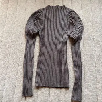 FRAY I.D 퍼프 슬리브 리브 니트/프리 사이즈