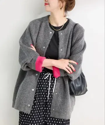 새상품 B.C STOCK [WEB 한정판] 2층 스무스 니트 롱 가디건