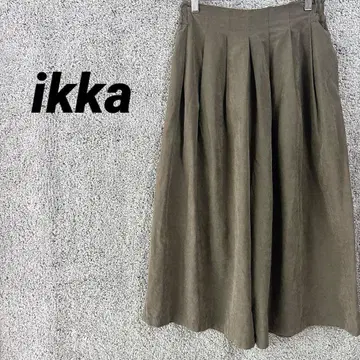 3321 이카 가우초 팬츠 하의 크롭 카키 와이드